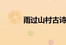 雨過(guò)山村古詩(shī)意思（雨過(guò)山村）