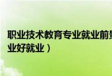 職業(yè)技術教育專業(yè)就業(yè)前景（2022高考職業(yè)技術學院哪些專業(yè)好就業(yè)）
