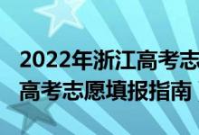 2022年浙江高考志愿填報說明（2022年浙江高考志愿填報指南）