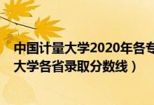 中國計量大學(xué)2020年各專業(yè)錄取分數(shù)線（2019年中國計量大學(xué)各省錄取分數(shù)線）