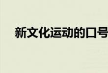 新文化運(yùn)動(dòng)的口號是什么（新文化運(yùn)動(dòng)）