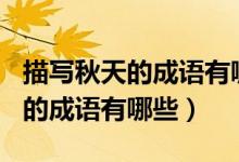 描寫(xiě)秋天的成語(yǔ)有哪些100個(gè)以上（描寫(xiě)秋天的成語(yǔ)有哪些）