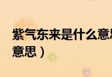 紫氣東來(lái)是什么意思5個(gè)字（紫氣東來(lái)是什么意思）