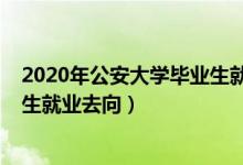 2020年公安大學(xué)畢業(yè)生就業(yè)（2022中國人民公安大學(xué)畢業(yè)生就業(yè)去向）