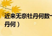 近來無奈牡丹何數十千錢買一顆（近來無奈牡丹何）