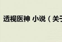 透視醫(yī)神 小說(shuō)(關(guān)于透視醫(yī)神 小說(shuō)的介紹)