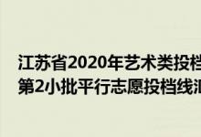 江蘇省2020年藝術類投檔線（江蘇2022藝術類本科提前批第2小批平行志愿投檔線匯總）