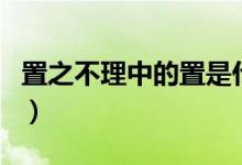 置之不理中的置是什么意思?。ㄖ弥焕碓炀洌?class=