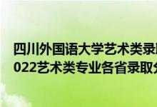四川外國語大學(xué)藝術(shù)類錄取分?jǐn)?shù)線2020（四川外國語大學(xué)2022藝術(shù)類專業(yè)各省錄取分?jǐn)?shù)線是多少）