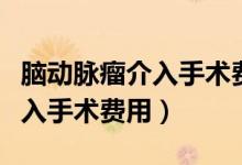 腦動脈瘤介入手術(shù)費(fèi)用醫(yī)保報(bào)銷（腦動脈瘤介入手術(shù)費(fèi)用）