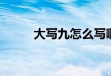 大寫(xiě)九怎么寫(xiě)?。ù髮?xiě)九怎么寫(xiě)）